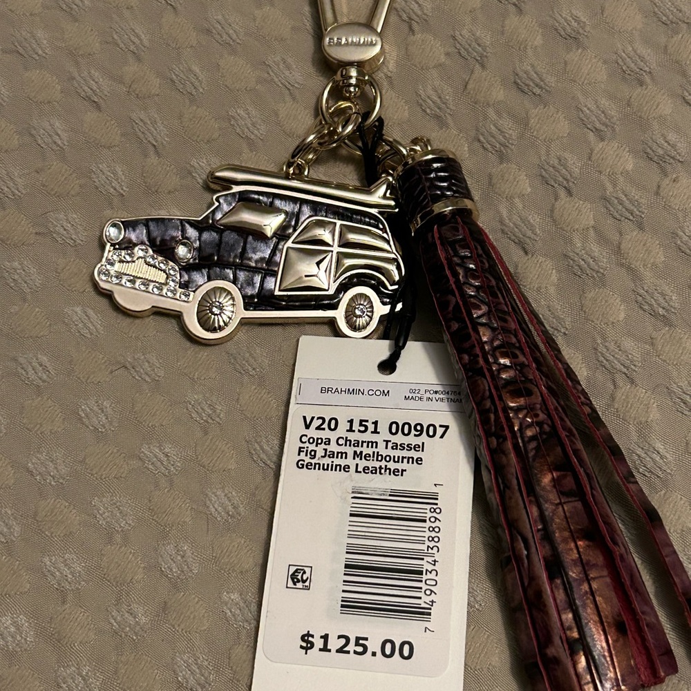 Brahmin Car Charm with Tassel